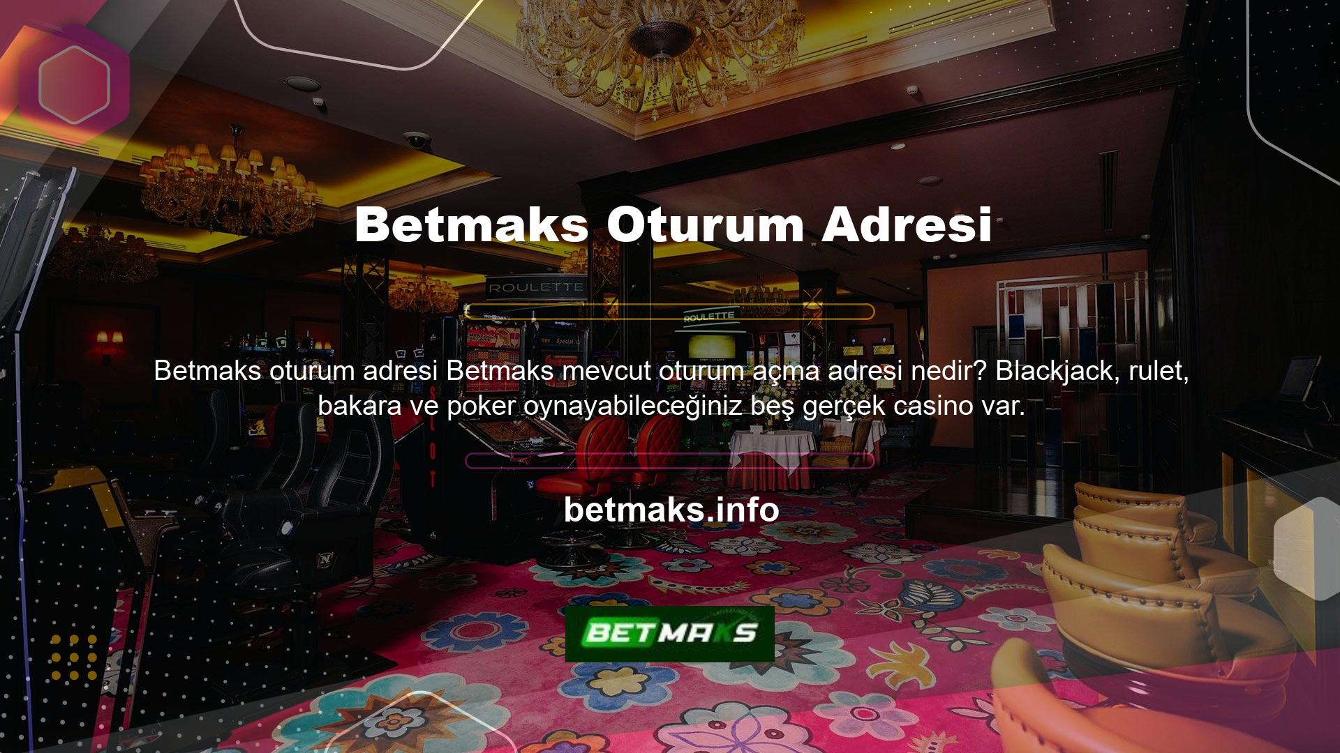 Sitede bir poker bölümü var ve farklı poker oyunları oynamanıza izin veriyor